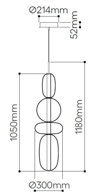 Bomma Pebbles Pendant Large Configuration 3-4-5 Grafik