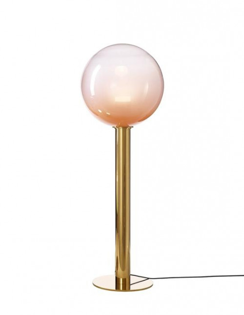 Bomma Phenomena Floor Large Ball gold, Glasfarbe pink