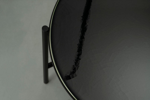 Grupa Igram Lamp and Table, Tischplatte Keramik schwarz