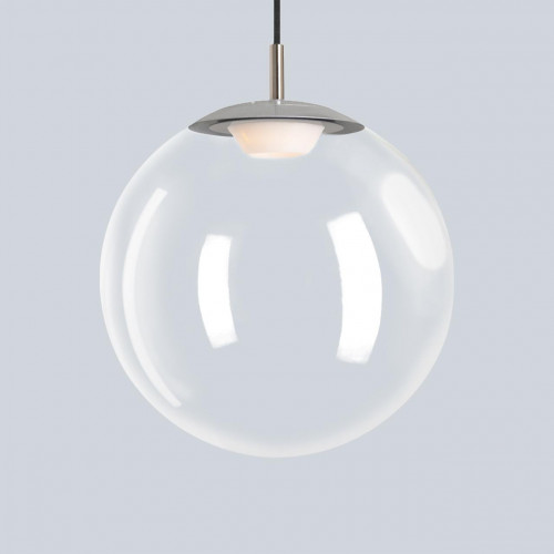 Mawa Glaskugelleuchte LED 30cm klar, Aufhängung grau