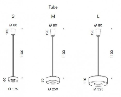 Serien Lighting Curling Suspension Tube LED klar Grafik