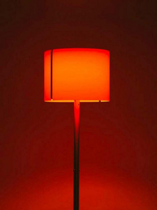 Serien Lighting Jones schwarz 45 cm mit orangem Glaseinsatz