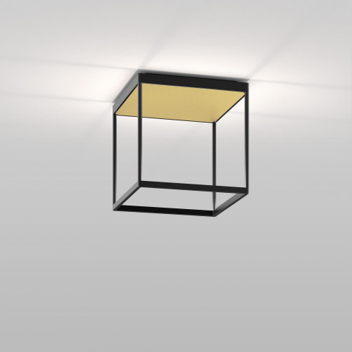 Serien Lighting Reflex2 Ceiling M300,Rahmenstruktur schwarz,Reflektor gold