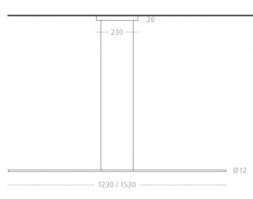 Steng Ax-LED Pendelleuchte Horizontal 123cm Grafik