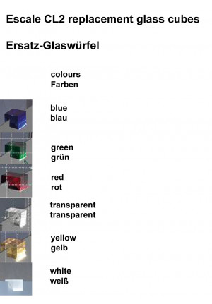 Escale CL2 Ersatz-Glaswürfel Farben