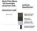 Byok Piani Mono 125 Downlight Oberflächen