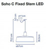 Marset Soho C Fixed Stem LED Grafik