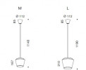 Serien Lighting Annex Suspension LED klar/ Aluminium Grafik