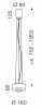Serien Lighting Curling Suspension Rope Acryl klar / konisch opal S Grafik