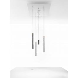 Ingo Maurer Flying Flames Set 1 Downlight und Elemente schwarz