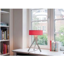 Byok Fino Schirm rot, Fuß Aluminium matt