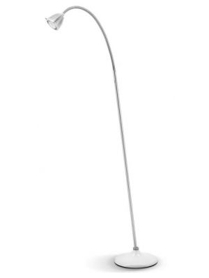 Less'n'more Athene Beton Standleuchte Weiß A-BSL Aluminium, flexibler Arm Aluminium