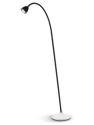 Less'n'more Athene Beton Standleuchte Weiß A-BSL schwarz, flexibler Arm Textil schwarz