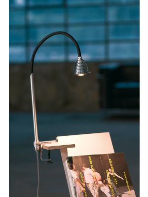 Less'n'more Athene Klemmleuchte flexibler Arm schwarz