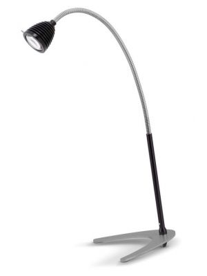 Less'n'more Athene Tischleuchte groß A-TL2 schwarz, flexibler Arm Aluminium