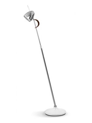 Less'n'more Ylux Standleuchte Akku Y-ASL Kopf Aluminium, Fuß weiß