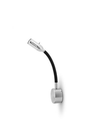 Less'n'more Zeus Wandleuchte Z-MWL1 Aluminium, flexibler Arm Textil schwarz