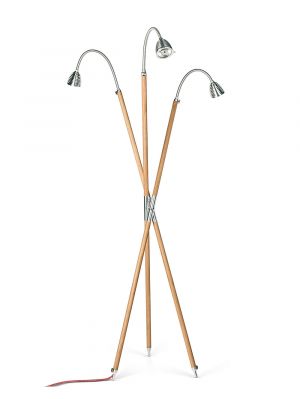 Less'n'more Athene Holz Standleuchte 3